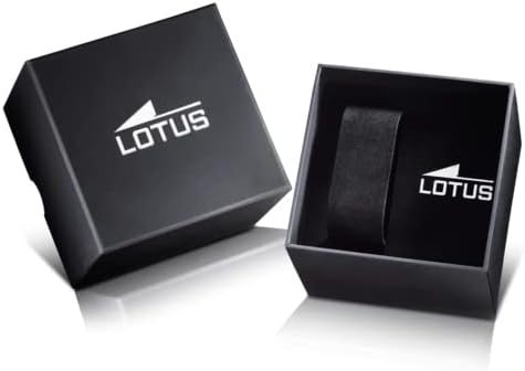 LOTUS Reloj Hombre 15756/1 Outlet Caja de Acero Inoxidable 316l Plateado Correa de Caucho Negro