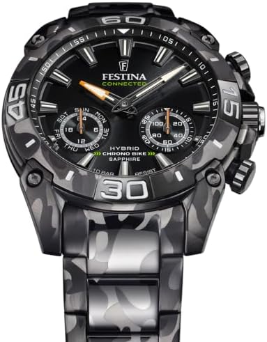 Festina Reloj Hombre F20545/1 Smartwatch Caja de Acero Inoxidable 316l Correa de Acero Inoxidable 316l Negro