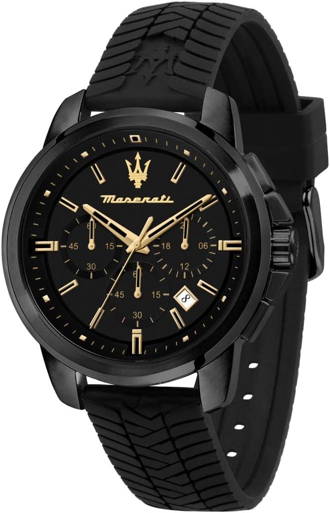 Maserati Reloj para Hombre, Colección Successo, en Acero Inoxidable, Silicona, con Correa de Silicona - R8871621011