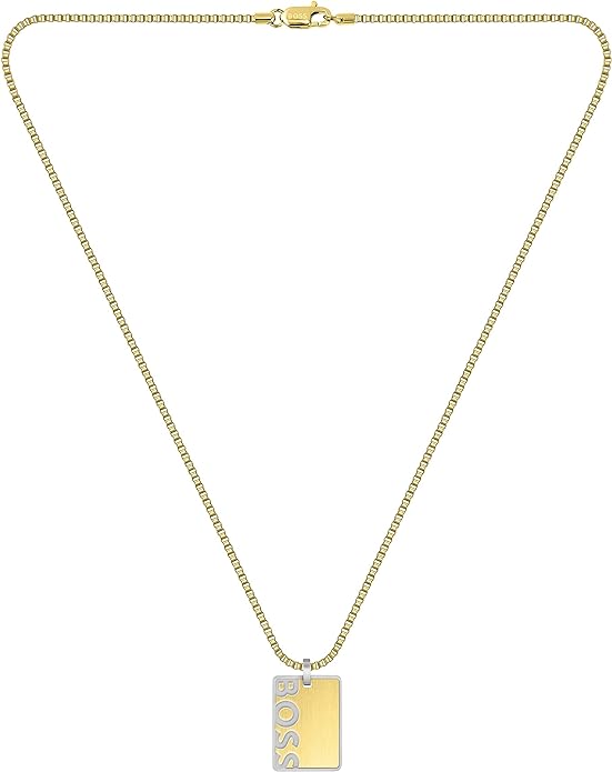 BOSS Jewelry Collier pour hommes ID Collection Or jaune - 1580303 
