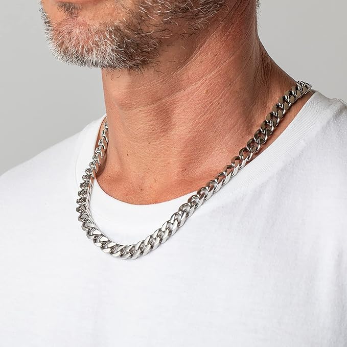 Lotus Style LS1933-1-1 - Collar de acero inoxidable para hombre, color plateado, Acero inoxidable