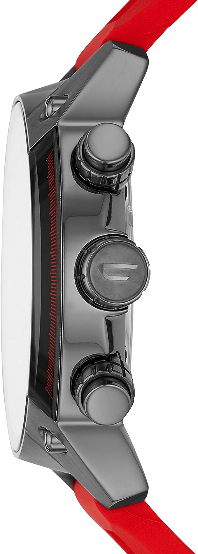 Diesel Reloj para hombre Overflow, movimiento cronógrafo, caja de acero negro de 49 mm con correa de acero, DZ4316