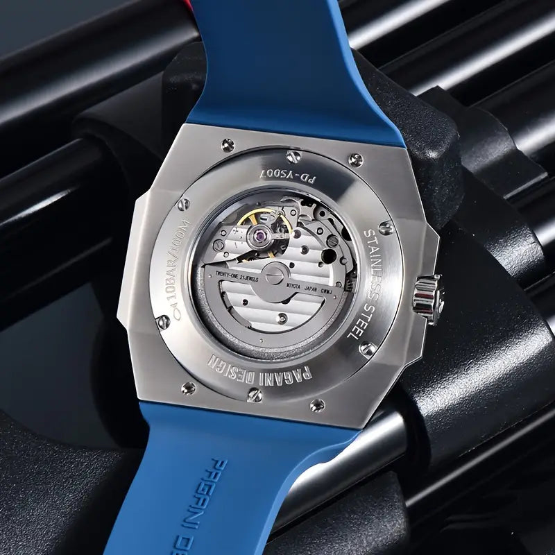 Reloj automático de cristal de zafiro para hombre de PAGANI DESIGN